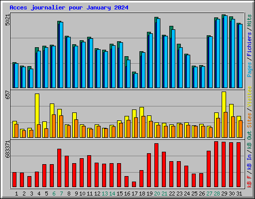 Acces journalier pour January 2024